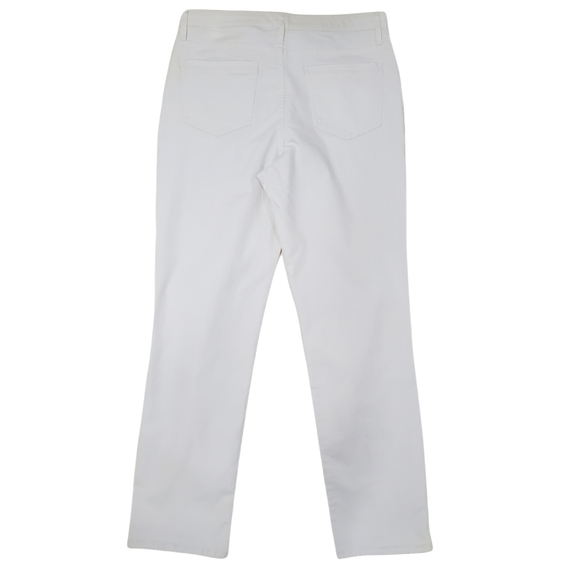 Wynne Denim white jeans women's size 16 Tall straight leg high rise stretch - Picture 2 of 8